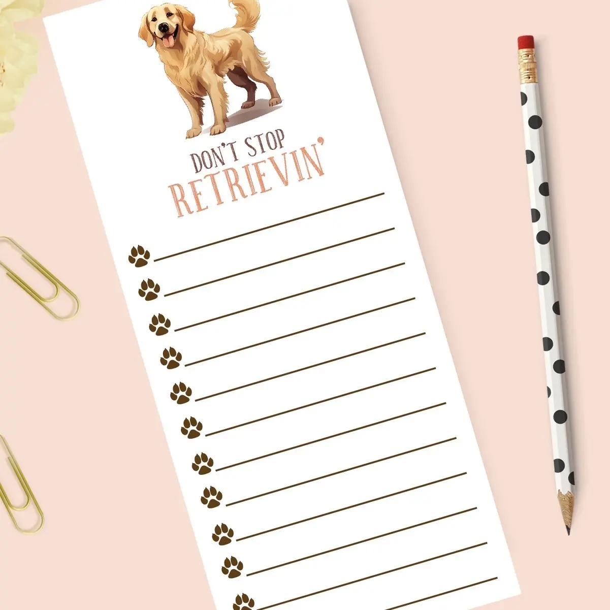 Golden retriever notepad