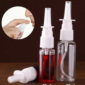 20ML 30ML Direct Spray Bottles for Nasal Cleaning and Spraying, Clear Transparent Pet Plastic Mist Spray Bottles with Screw Cap, Lightweight Portable Hygiene for Travel Business and Leisure