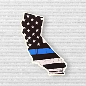 3 pack California Thin Blue Line Sticker