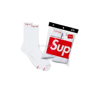 Supreme Hanes Crew Socks (4 Pack) White
