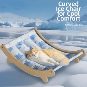 Cat Dog Ice Pad Pet Summer Cooling Mat Lounger, Summer Temperature Reduction Gear, Ice Nest Sofa Basket for Sleeping, Pet Supplies