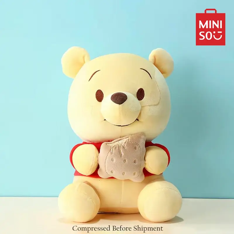 【Holiday Gift】[Winter Special]Winnie The Pooh Series Disney Winnie Doll Sitting Pose Holding Cookie Dolls 100% Authentic Cute Dolls Comfortable In Hand Birthday Gift Doll,festive gifts,Bedroom decoration,cozyvibes, Holiday & Holiday Haul