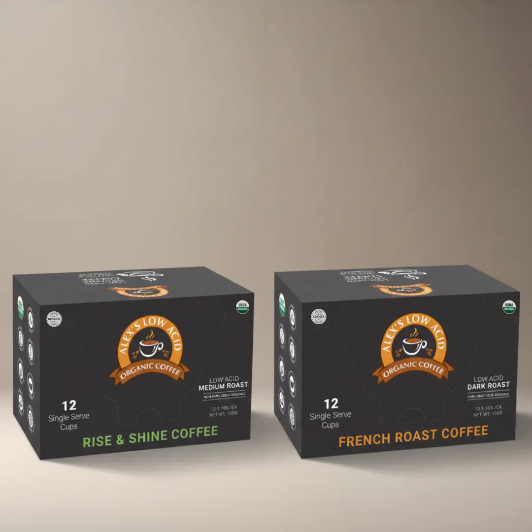 Alex's Low-Acid Organic Coffee™ Caffeine Fiend K-Cup Variety Pack