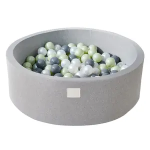 Fortella Foam Ball Pit w/ 200 Balls Included 2.75 in, Round Ball Pit for Toddlers Kids Babies Children