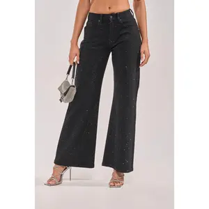 SHINING BRIGHT RHINESTONE DENIM