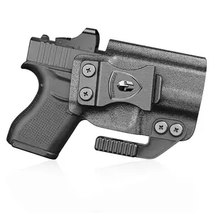 WARRIORLAND Kydex Holster, Fits Glock 43/ 43X/ 43Xmos，Not fit laser/light,IWB Carry, Adj. Retention, with Claw,Right Hand