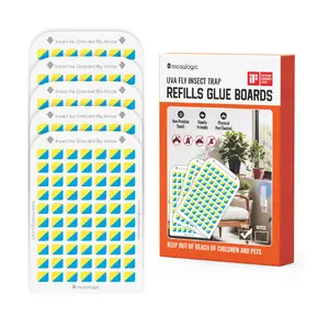 Mosalogic Sticky Card Refill Replacement Glue Cards for Flying Insect Trap Indoor Bug Trapper Fly Zapper-5pack (No Device)