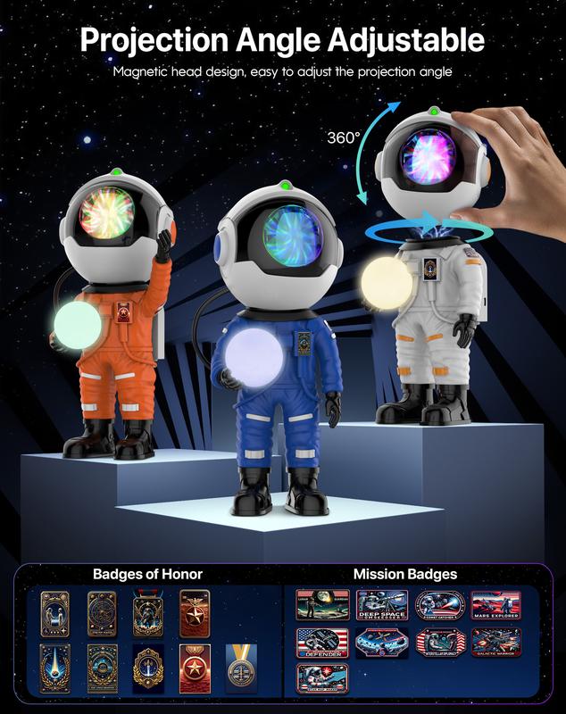 Rossetta Astronaut Galaxy Projector, LED Night Light for Kids with Timer and Remote, Home Decor, Gifts for Adults,Teens, Birthday Party