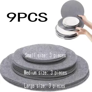 9-Piece Soft Felt Cutlery Protection Pads, Anti-Friction Design, Ideal for Cutlery Storage and Packaging, Durable and Reusable
