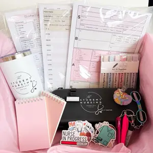 Student Nursing Essentials Clinical Bundle with Templates, Stethoscope Case, Badge reel, and more