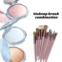 3-Piece Bronzer & Highlighter Set with 13 Brushes