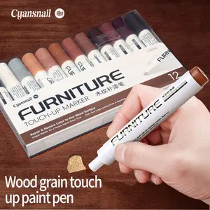 Wood Composite Grain Paint Furniture Touch-Up Markers, Scratch Coloring Repair Paint Pens, Ideal for Wood Floors and Furniture