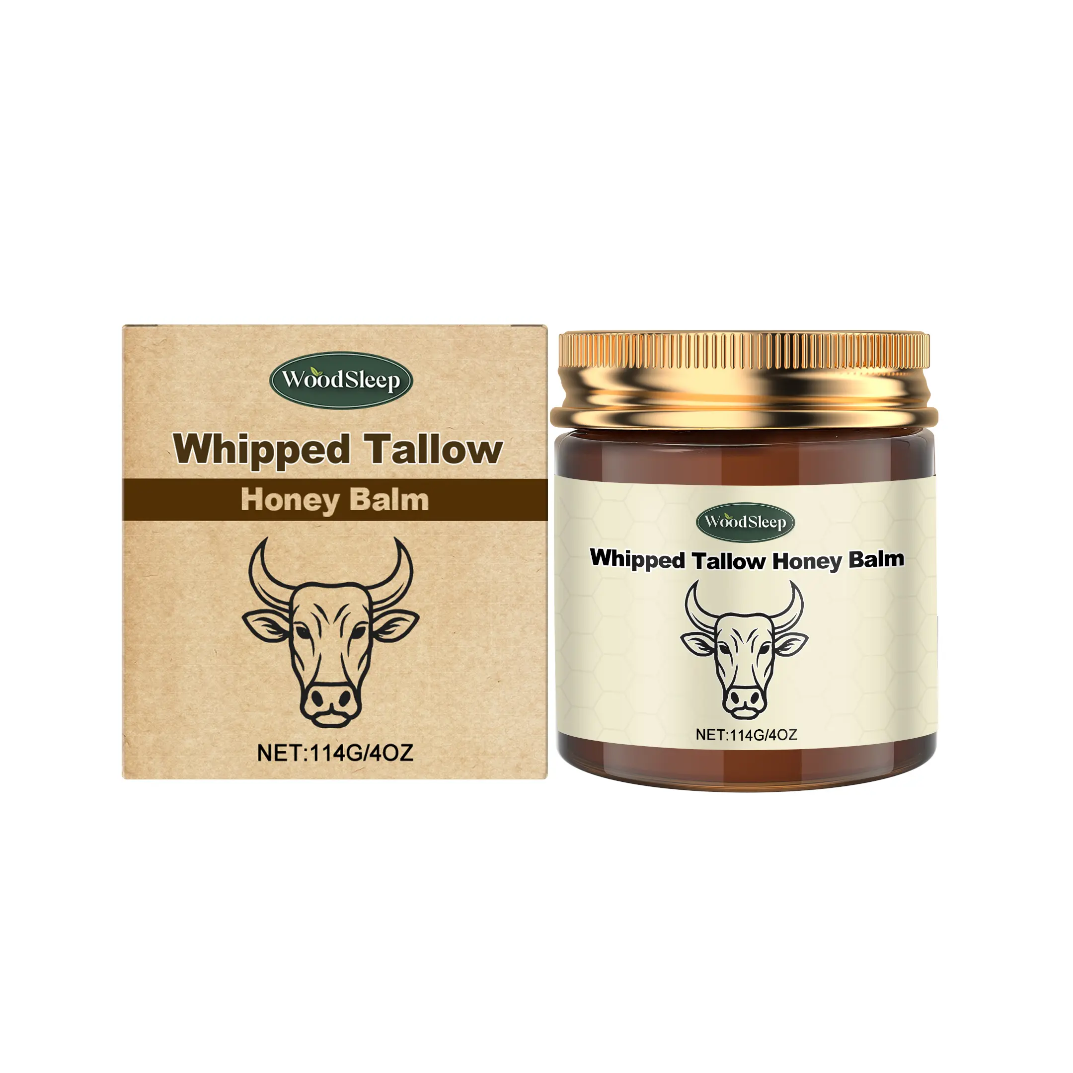 Handmade White All-Skin Friendly Honey-Based Balm Formula Body Butter - 4 Oz Solid Cream, All Natural Body Butter for Soft, Smooth Skin