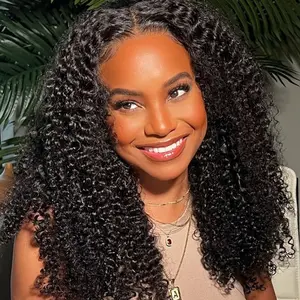 Wiggins Hair Curly V Part Wig Human Hair With Or No Leave Out Easy Install Upgrade Glueless Wig