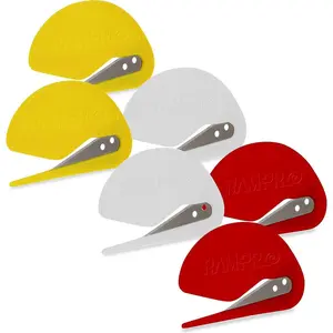 3" Letter Envelope Opener Envelope Slitter Set, Efficient Envelope Opener Slitter, Mail Opener Blade 3 Pcs in Red, Yellow, and White - by Rampro