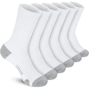 6 Pairs Athletic Socks Cushion Running Socks Performance Breathable Crew Socks Outdoor Sports Socks for Men Women suitable 6-9 size (US) Beauty & Personal Care