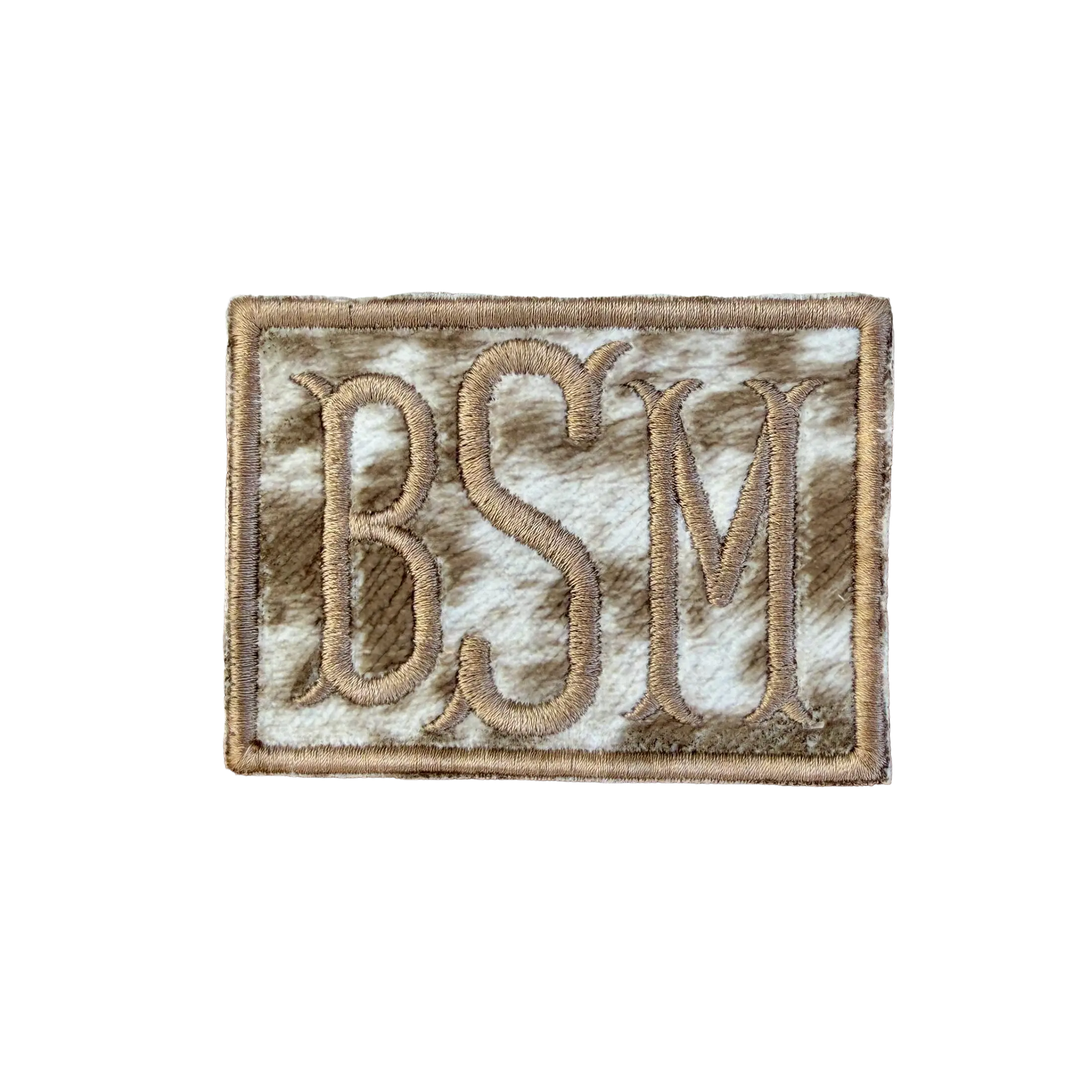 Personalized Longhorn Monogram letter Embroidered fabric Patch with hook backing. Western Embroidery