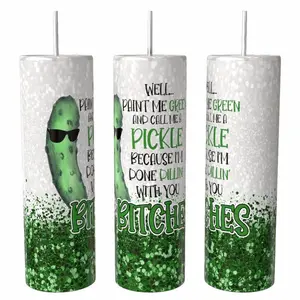 Pickle Dillin with 20 oz Tumbler Coffee Drinkware Insulated Lid Skinny Portable