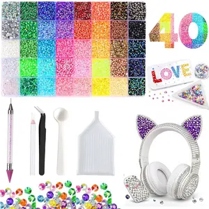 DIY Diamond Bedazzling Kit with 3mm Mixed Resin Rhinestones. Nail Art Supplies.DIY Diamond Bedazzling Kit with 3mm Mixed Resin Rhinestones Perfect for DIY Crafts, Clothing, Nail Art Supplies.Jewelry, Glitter Decorative Nails