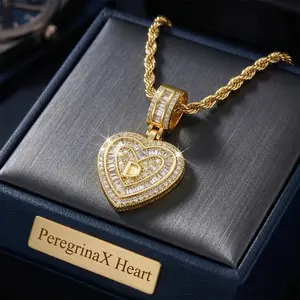 PeregrinaX Initial Letter Necklace for Women 14K Gold Plated CZ Diamond Initial Necklace for Women Golden Necklace Monther's Day Gift