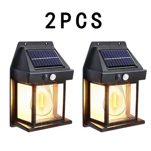 Solar Outdoor Lights Motion Sensor Wall Light, Dusk to Dawn Security Light, IP55 Waterproof Outdoor Wall Mounted Light for Front Door, Entrance, Garden & Patio，Backyard,Garage Decorative