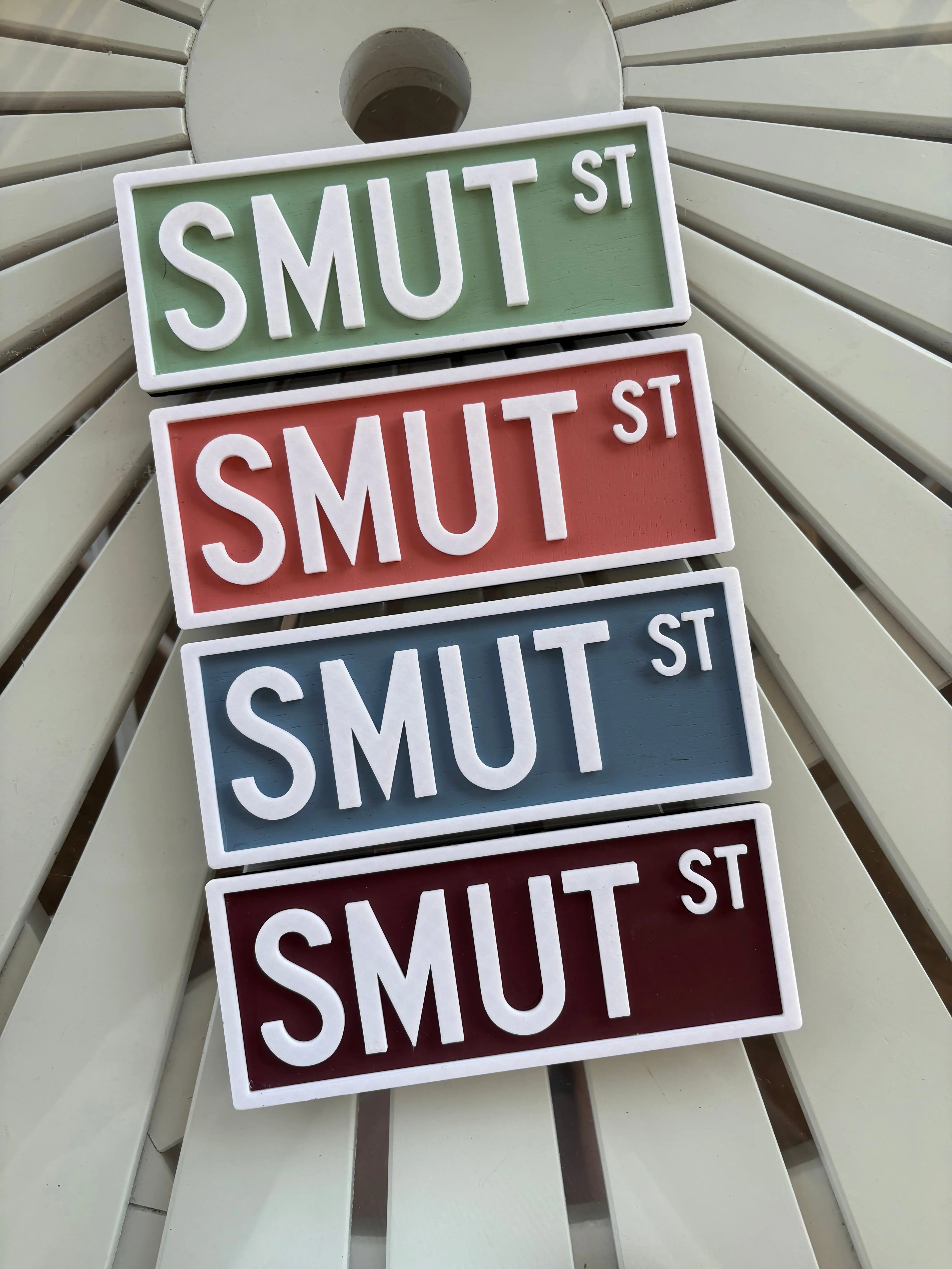 Smut Street Sign