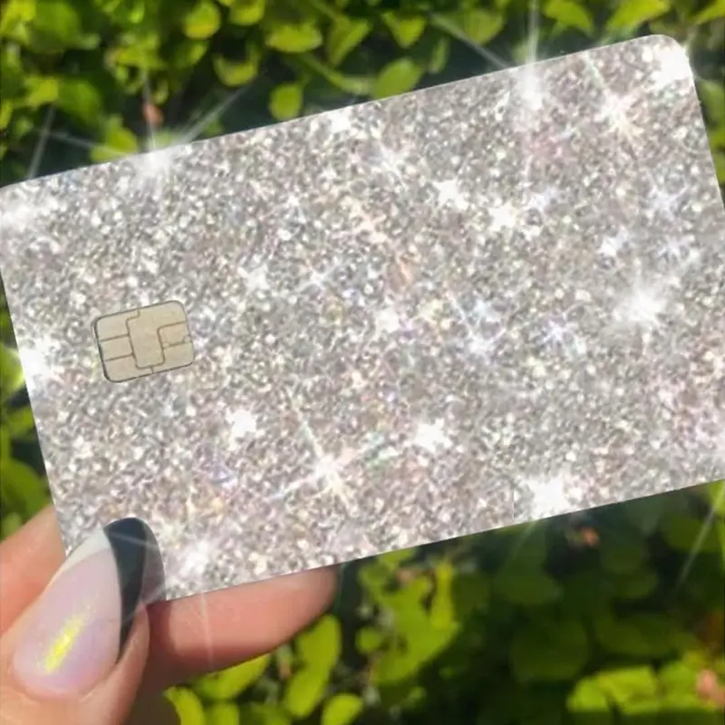 Ultra Bling Reflective Universal Debit-Credit Card Decal Sticker - Durable Adhesive Stickers, Slim Waterproof Material, Removable Cover, Protecting No Bubble Finish, Scratch-Resistant Shine Embellishment, Easy Installation for DIY Scrapbooking Stamping