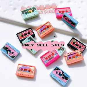 Wholesale Resin Accessories DIY Handmade Materials Shoe Buckles Cup Stickers Vintage Tape Shoe Ornaments, 5pcs Mix Set for Crafts & Decorations