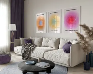 Aura poster Retro colorful wall art Psychedelic print Positive affirmation posters