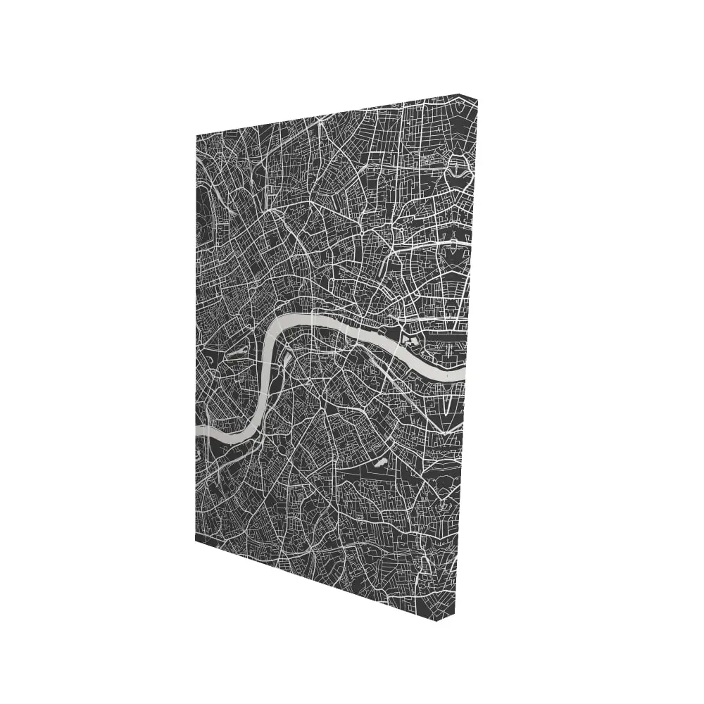 High-Detail London City Plan Print with 360 Stand - 24x36 in Industrial Wall Poster, Room Decoration, Home Decor Supplies