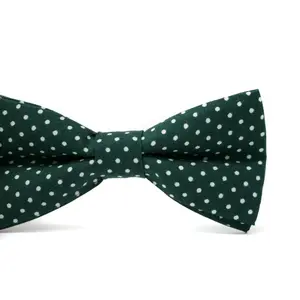 Dark Green Dot Bow Tie