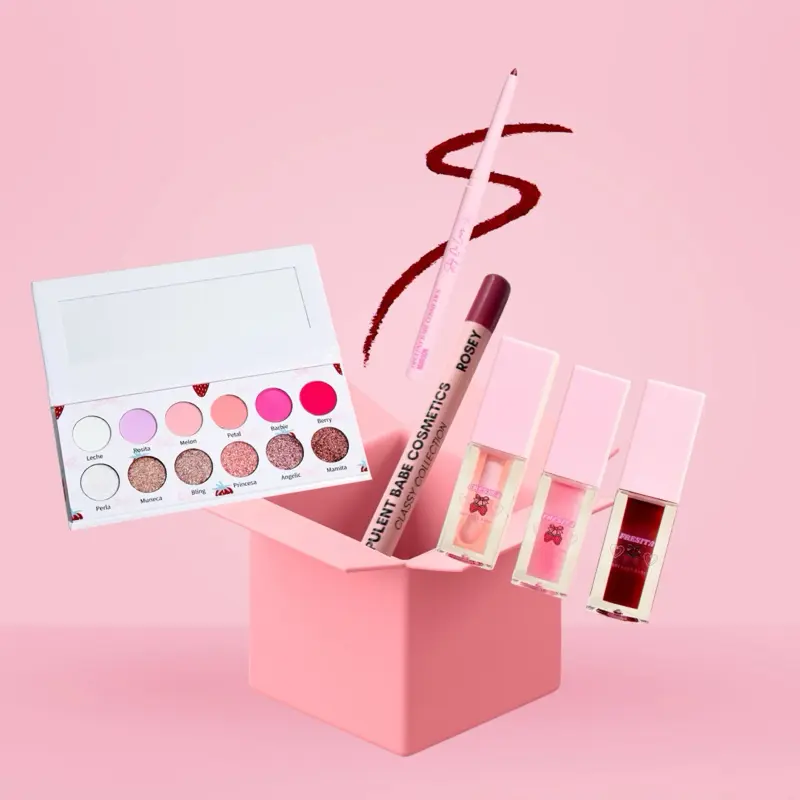 Opulent Babe Bundle Box $45.99 Discounted Overstock Edition -  3 Lip Oils, Eyeshadow Palette, 2 Lip Liners