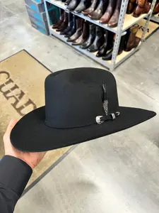 TEJANA (LANA FINA) 20X COPA CHICA FALDA 3.5" MARCA MORCON (NEGRO/BLACK) DIAMANTE NEGRO