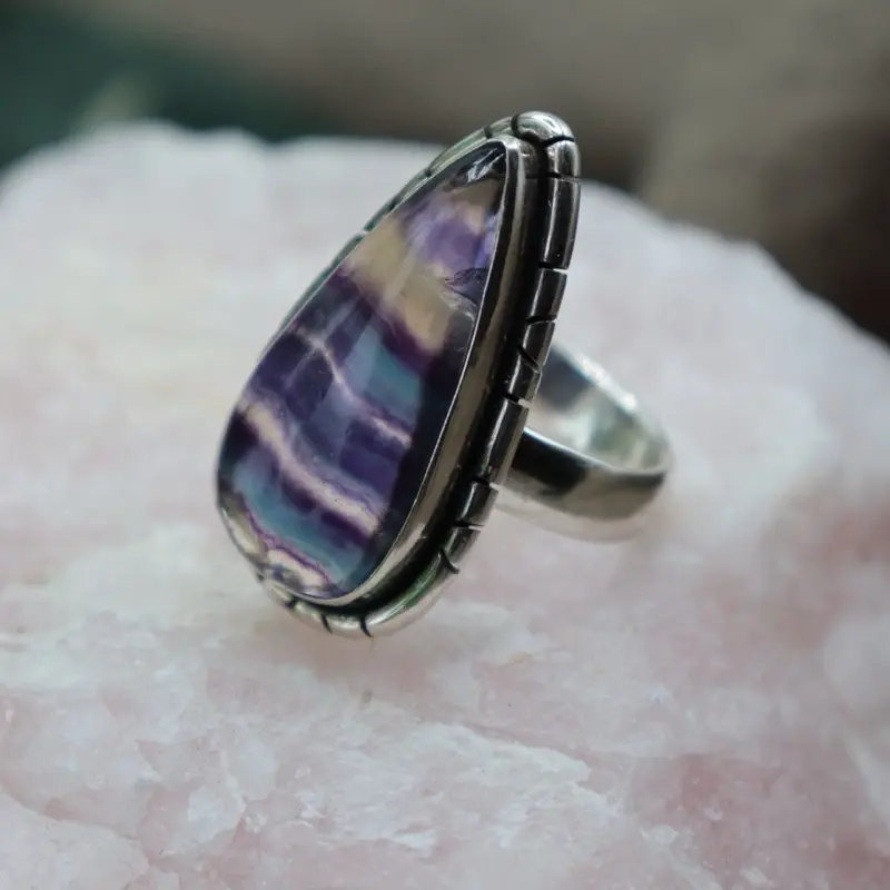 Sterling Silver Fluorite Ring