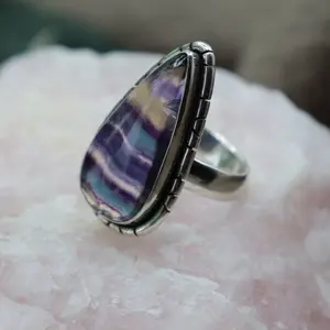 Sterling Silver Fluorite Ring