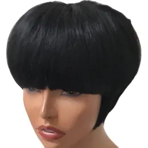 Short Bowl Cut Glueless Wig