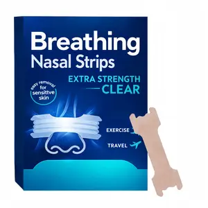 44pcs Extra Strength Nose Strips for Night Use, Comfortable Adhesive Strips for Daily Use, Breath Easy Nasal Strip Set