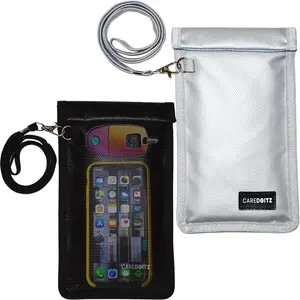 Faraday Bags for Phones - Faraday Bag for Key Fob Protector with Lanyard, RFID Signal Blocker for Car Keys Anti-Theft, Cell Phone Jammer Blocking Pouch Anti-Hacking, Shielding Case 2 Packs Portable Protection
