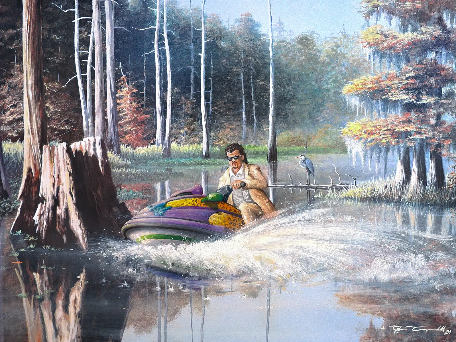 "Get 'Em Wet" High Quality Canvas Print 24"x 16" East Bound and Down Kenny Powers