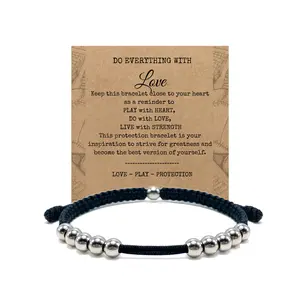 Black Golf Stainless Steel 10 Beads Score Counter Bracelet, Golf Stroke Count Bracelet, Resizable and Easy to Adjust Golf Round Scoring Tracker, Durable and Stylish Golf Accessory for Men and Women