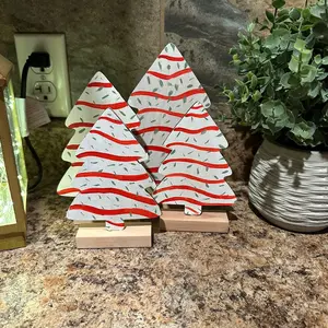 Little Debbie Christmas cookie shelf sitter set