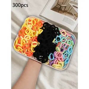 Candy-colored cute hair set includes woven ponytail hairband curl iron ponytail braid clip and rubber band, suitable for daily use