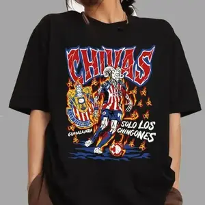 Playera Chivas T shirt, Unisex shirt, Graphic Anime Tee Cotton Menswear Streetwear,Fashion Cotton, Full Colors, Full Sizes, For Men, For Women 3JI