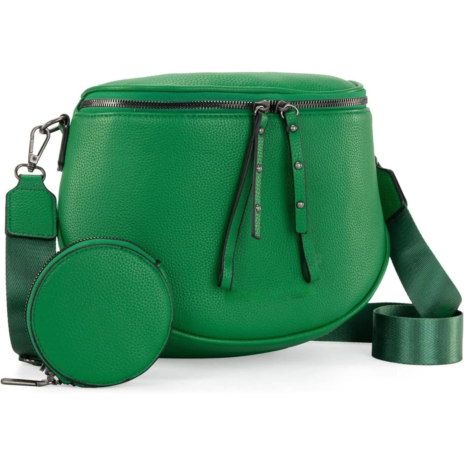 Women's Fashion Carry All Crossbody Bag, Casual Commuter Shoulder Satchel with Adjustable Wide Strap and Removable Coin Purse, Commuter Crossbody Bag