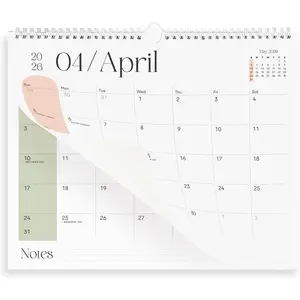 Vibrant Arc Horizontal 11x13.5 Inches Wall Calendar 2026-2027, 18 Month January 2026 to June 2027 Colorful & Fun Monthly Themes