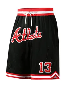 Men's Lakers Lightning Basketball Shorts, Quick-Dry Breathable Mesh, Casual Fitted Sports Pants for Summer