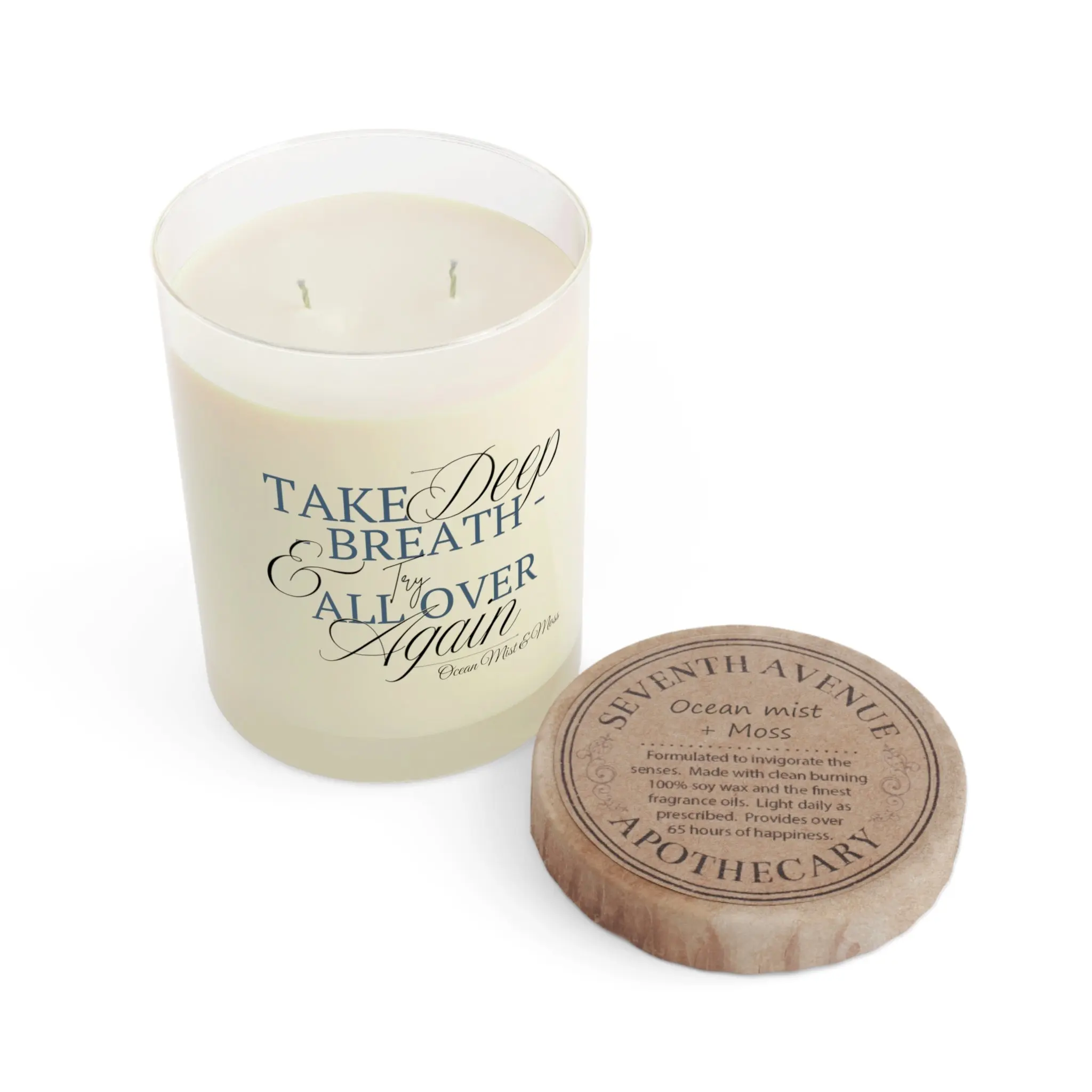 Luxury Scented Candle Frosted Glass Jar