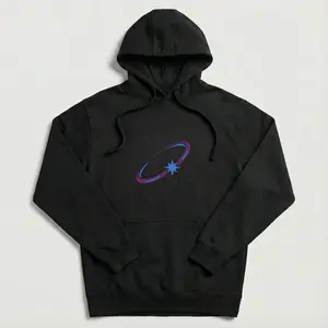 Orbital Silence Subtle Anime Hoodie | Minimalist Aesthetic Streetwear | Y2K Space Hoodie - Men's, Unisex, Eco-Friendly, Loose Fit, Cotton Pullover