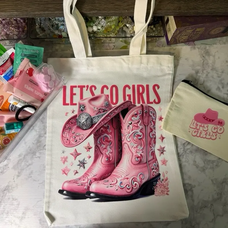 Matching Tote Bag & Essentials Pouch Set with Mini Purse Essentials Kit