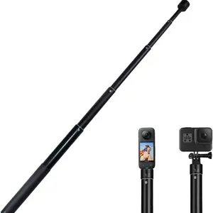 Adjustable Selfie Stick Compatible with Gopro Insta360 Dji, Extendable Sports Camera Accessory, Universal Design for Travel & Photography, Camera Stand